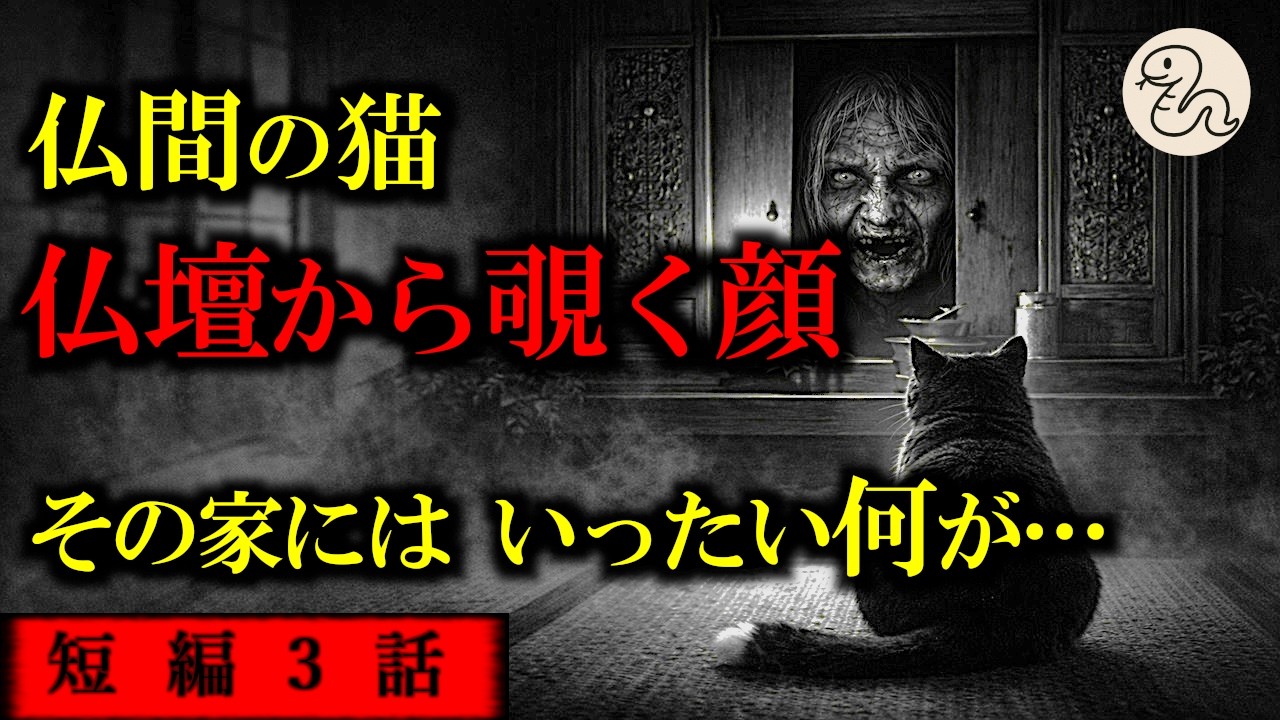 【ゆっくり 怖い話 怪談】祖母の葬儀からつきまとう猫。それが導く恐怖を、見てはいけない…【ホラー短編３話】【作業用 睡眠用】