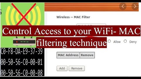 D-link Wireless Security using MAC filtering in DSL-124|Block access to WiFi-MAC filtering