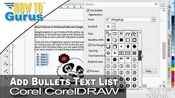 How to use CorelDRAW Bulleted Text  Effects Tutorial
