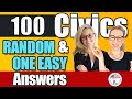 2023 U.S. Citizenship Official USCIS 100 Civics Questions 2008 version RANDOM &amp; SIMPLE answers