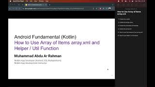 How to use Array of Items with array.xml and How to use Helper or Util Function Part 1