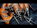 How to: easy goth Nail design | #nailtutorials in #nigeria 🇳🇬