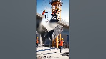 The Luckiest Man? He Missed a Ton of Concrete by THIS MUCH! #fail #construction #engineering #viral