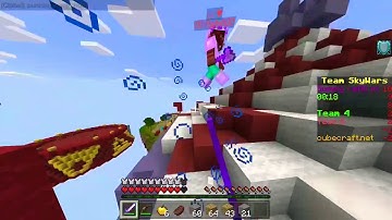Killing a hacker in Skywars bedrock Ft. Cubecraft