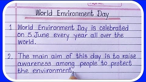 10 Lines On World Environment Day in English Essay Writing/World Environment Day