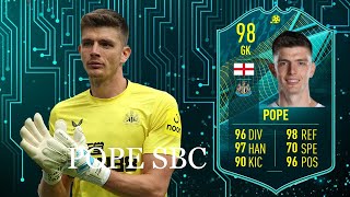 NICK POPE 98 PLAYER MOMENTS SBC : FIFA 22