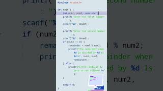 Arithmetic operator / Modulus