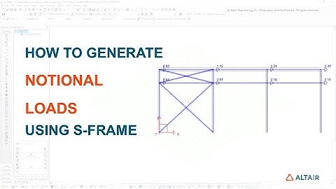 Generating Notional Loads using Altair® S-FRAME®