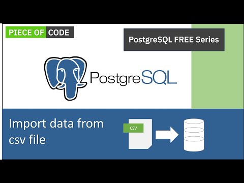 How to import excel csv data into Postgres database | PgAdmin 4 tutorial