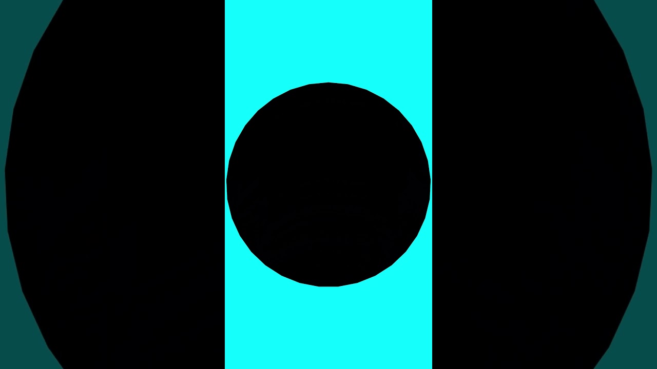 Black Triacontatrigon Cyan Background Scale Up 