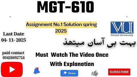 MGT610 - Business Ethics Assignment Solution No:1 💯 percent Correct Paid Whatsapp 03426692724