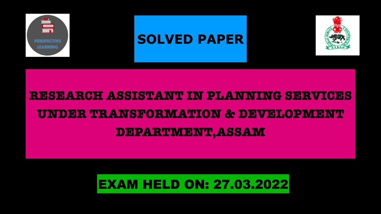 research assistant in planning services exam date