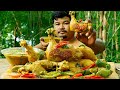 Survival Cooking Skill | Cooking Chicken Legs Basil Sour Soup | Masala Chicken Soup | ASMS Eating.