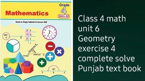 class 4 math unit 6 exercise 4/geometry grade 4 math chapter 6 ex 4 /how to find area and perimeter