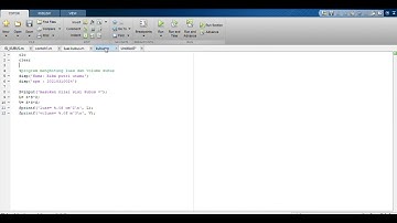 Luas permukaan & volume Kubus menggunakan aplikasi matlab