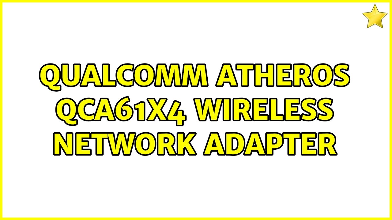 Ubuntu Atheros QCA61x4 wireless network adapter YouTube
