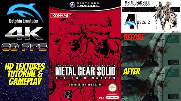 Metal Gear Solid: The Twin Snakes HD Textures Tutorial/Gameplay Dolphin GameCube Emulator 4K 60FPS
