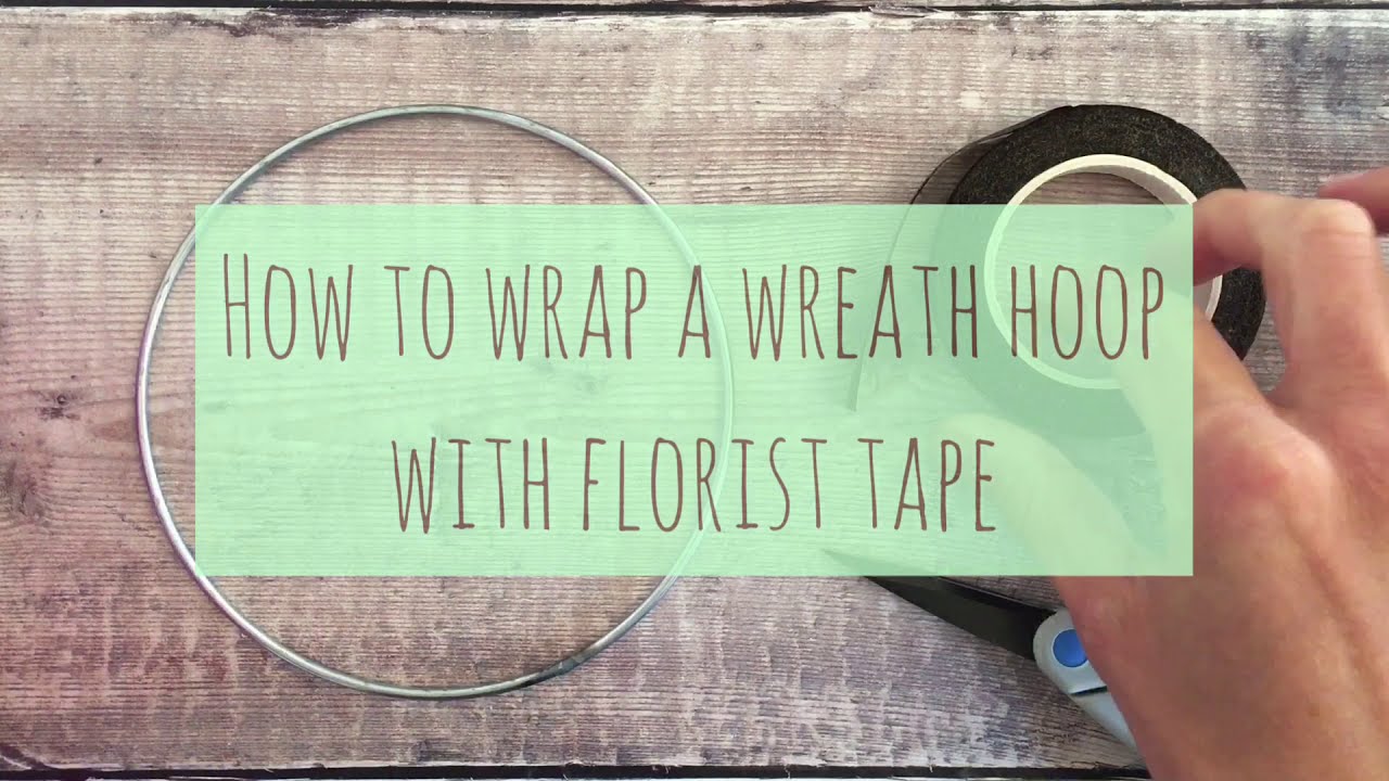 How to wrap a wreath hoop with florist tape 