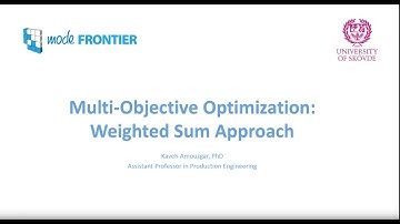 4- Multi-objective optimisation with modeFrontier (Weighted sum approach)