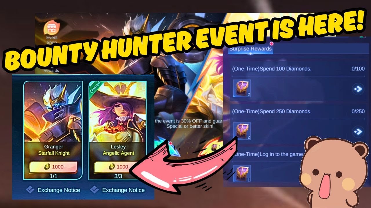 GET YOUR LEGEND GRANGER & LESLEY NOW!!! | BOUNTY HUNTER EVENT PREMIUM SUPPLY | MOBILE LEGENDS EVENT