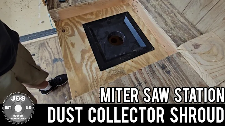 Installing a dust collector shroud to my miter saw station!