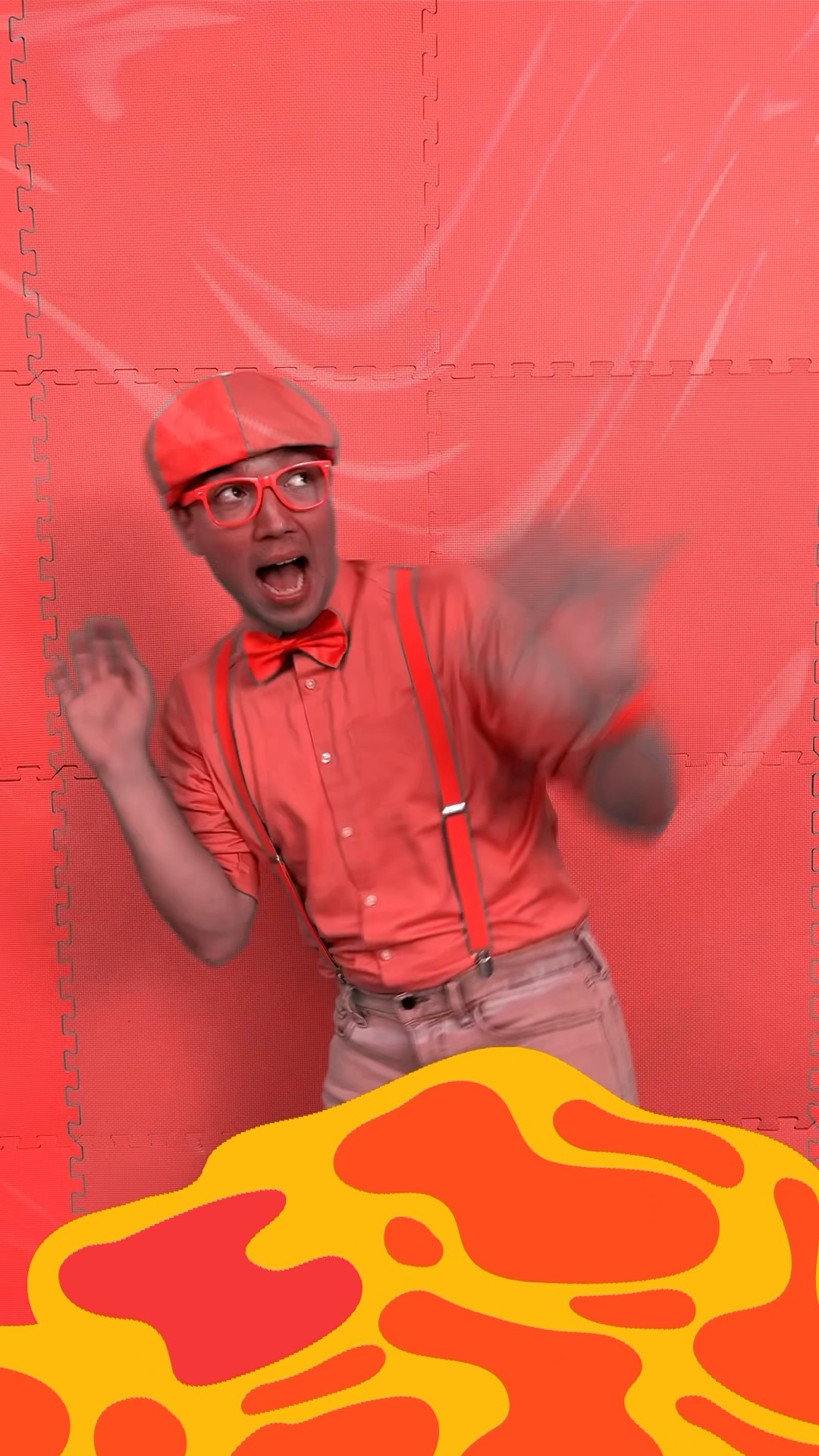 Blippi's SPOOKY Lava Slime! Color Changing Slime! #blippi #halloween #shorts