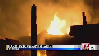 Massive multi-alarm fire rips through Johnston County business