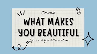 What makes you beautiful ‐ Cimorelli (cover) | Lyrics and french translation