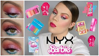 Nyx Cosmetics x BARBIE The Movie Full Collection Reviews, Swatches & Makeup Tutorial