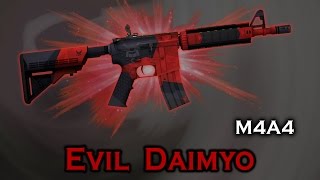 Evil Daimyo M4A4 StatTrak stickers skin preview FN/MW/FT/WW/BS