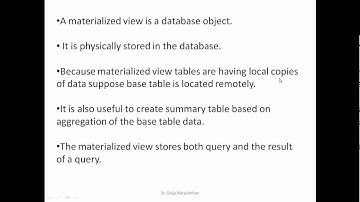 part 1 materalized view
