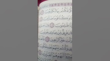 سورة المؤمنون (١٠٥-١٠٨)