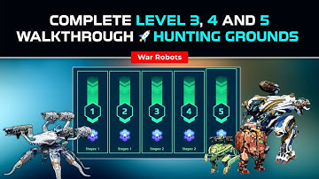 11 Juns | Complete Level 3, 4 and 5 Walkthrough | War Robots Extermination Mode | Hunting Grounds