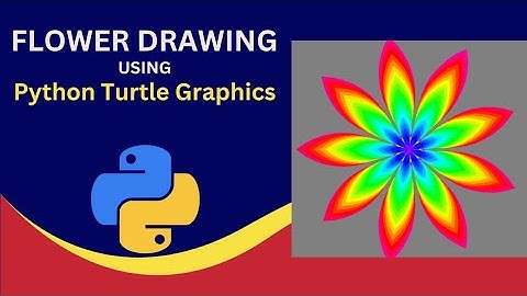 Flower drawing using Python Turtle Graphics | Best animation In Python Turtle Graphics