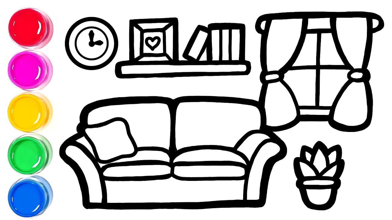 easy living room drawing