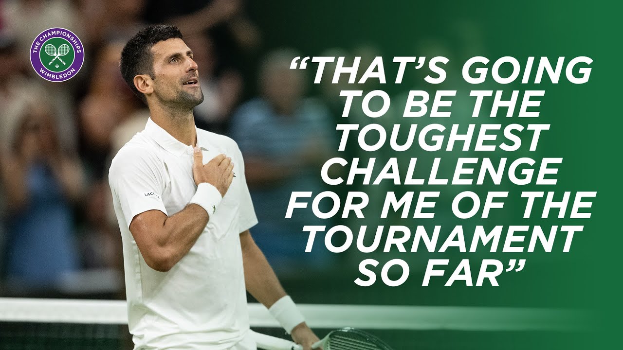 Novak Djokovic reacts to going