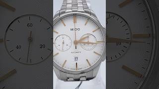 Mido M024.427.11.031.00: suizo automático con Calibre 60, cronógrafo y diseño de acero inoxidable.