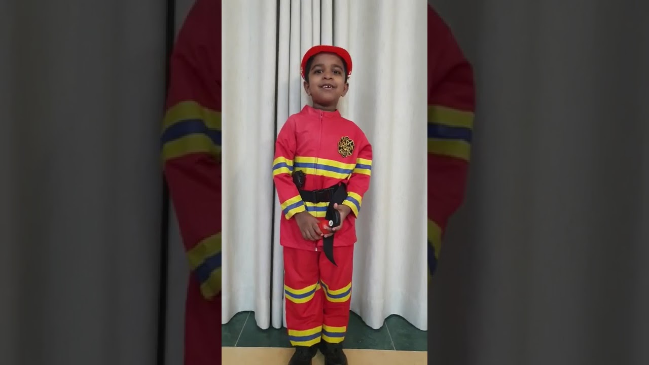 Fire Fighting Helicopter 🚁🔥 | Fancy Dress Narration & Song | Kevin Eric Lawson (Age 5)