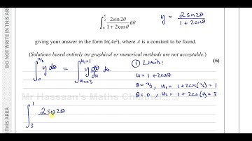 [P4] C34, (IAL), WMA02/01, June 2020, Q12 (iii), Integration, Subsitution, Trig Functions