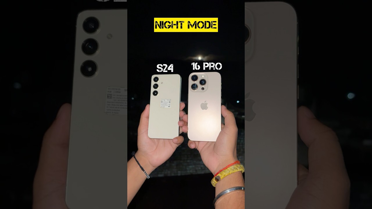 iPhone 16 pro vs Samsung s24 night camera test 🔥