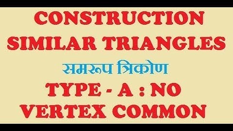 Construction Of Similar Triangles When No Vertex Is Common