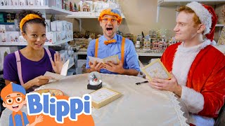 blippi visits a christmas store celebrate the holiday season fun and educational videos for kids