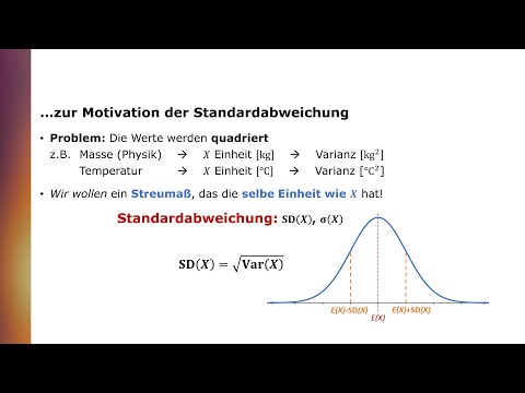 Kenngrößen (Momente) von Zufallsvariablen I: Erwartungswert, Varianz, Standardabweichung