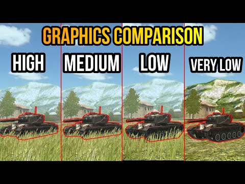World of Tanks Blitz Graphics Comparison High to Very Low