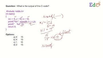 What is the output of Language C Program (Use of sizeof operator) ?