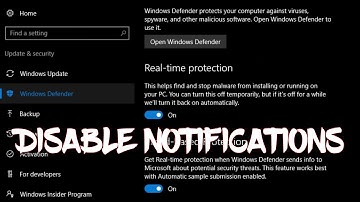 Turning Off Enhanced Notifications for Defender in Windows 10!