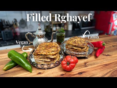 How to make Filled Moroccan Pancakes (Mssemen/Rghayef) -  مسمن بالشحمة