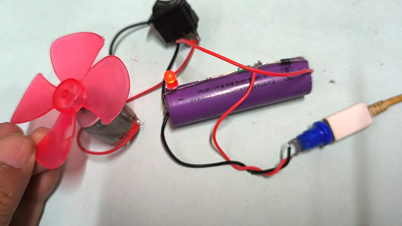 Mini Fan Make How To Make Mini Rechargeable Fan At Home || Mini Fan Kaise Banaye ...