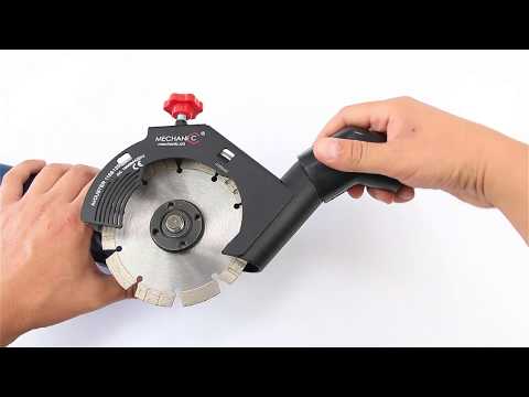 Пиловідведення на болгарку для різання плитки Mechanic AirSLIDER 90x115-125, відео 1