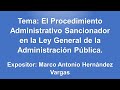 El Procedimiento Administrativo Sancionador en la Ley General de la Administración Pública.